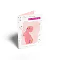 Henderson Greetings Card Expecting Pink Silhouette Woman