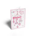 Henderson Greetings Card Baby Girl Mobile Elephant Bunny Butterfly