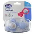 Chicco Physio Comfort Soother 0-6 Months 2 Pack Blue