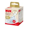 Nuk Nature Sense Teat - Medium Flow - 6 holes - Newborn+ 2 Pack