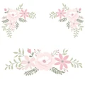 Lolli Living Meadow Wall Decal Set Floral Blush