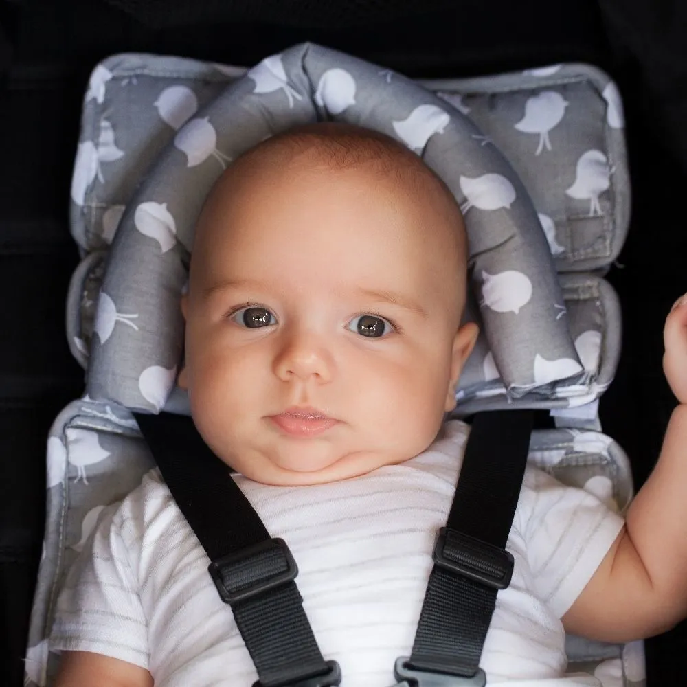 Outlook Mini Pram Liner Grey Birds