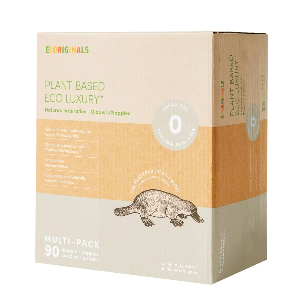 Ecoriginals Newborn Mega Nappies Size 0 90 Pack