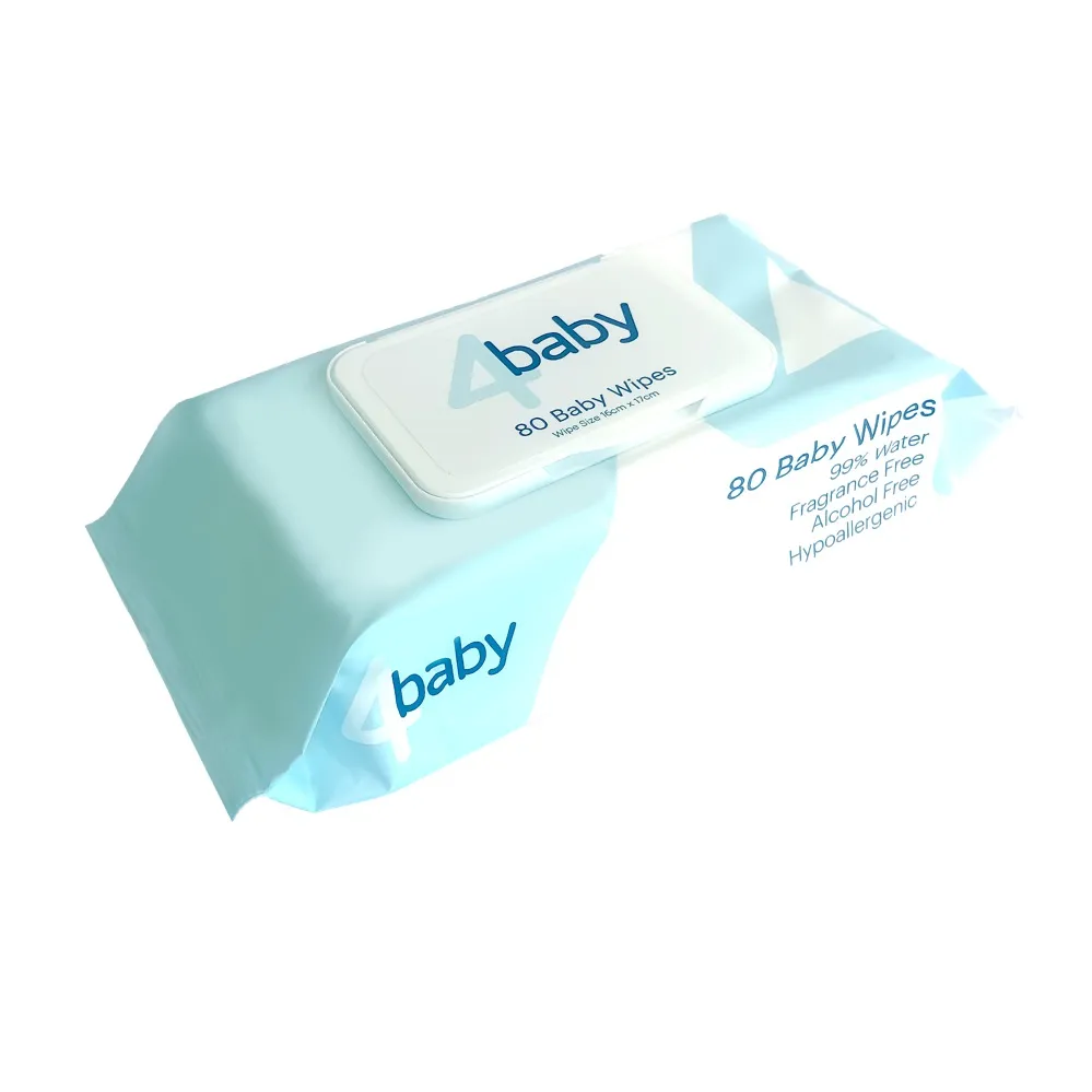 4Baby Baby Wipes 80 Pack