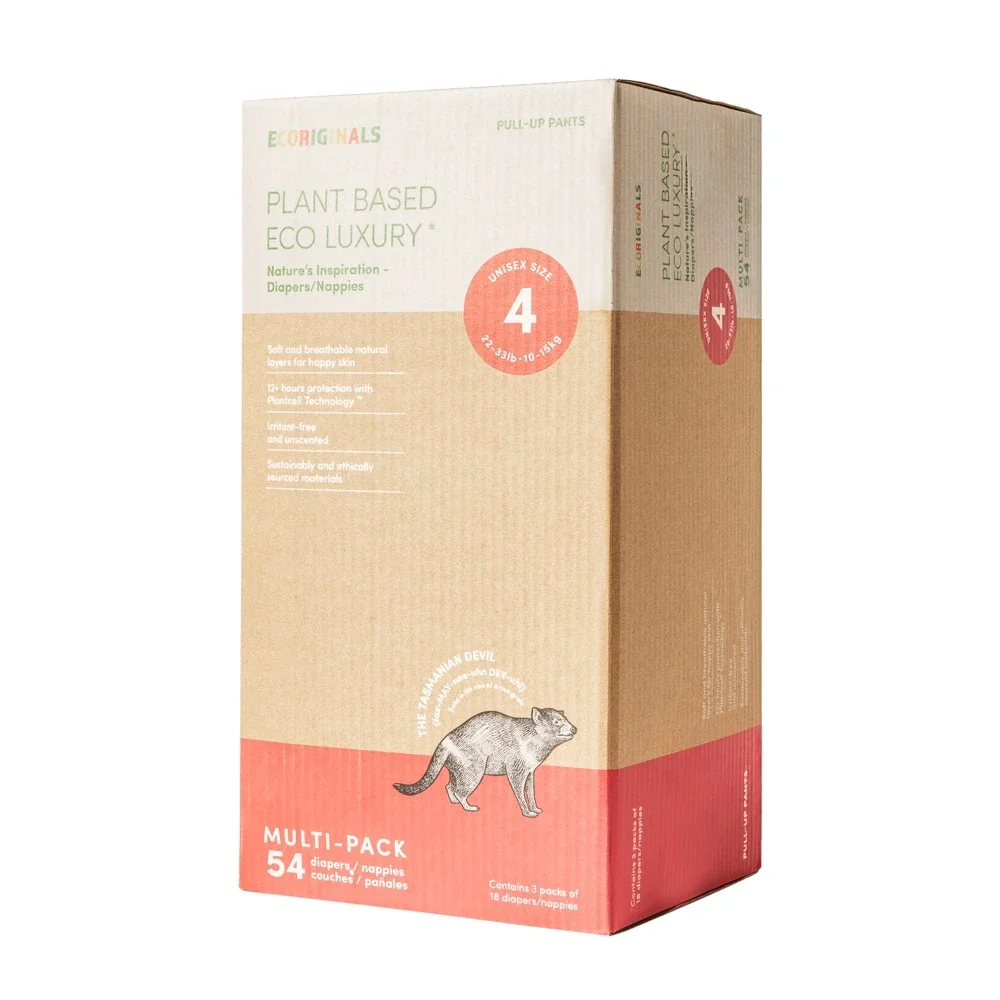 Ecoriginals Toddler Mega Nappy Pants Size 4 54Pk