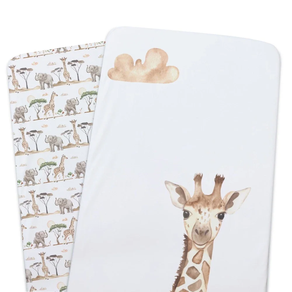 Bubba Blue 2 Pack Fitted Sheet Bedside Sleeper Bamboo Adventure