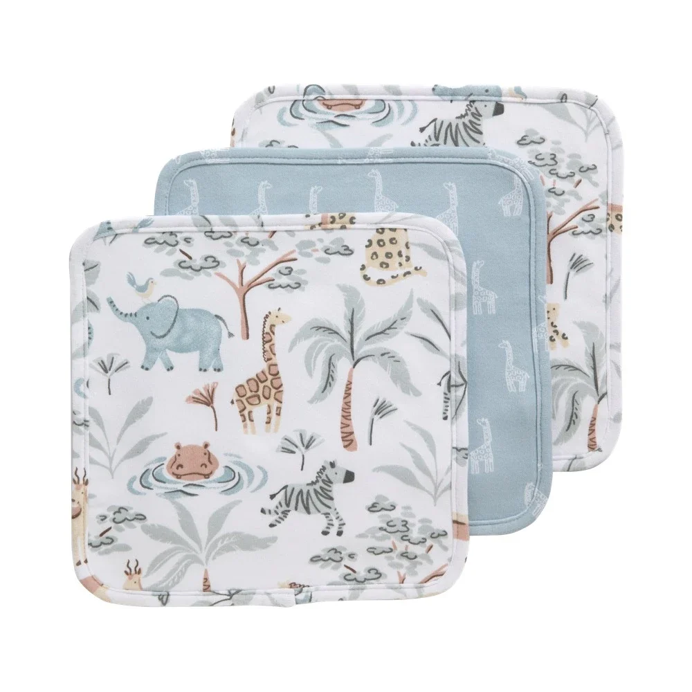 Living Textiles Wash Cloths 3 Pack Wild Safari