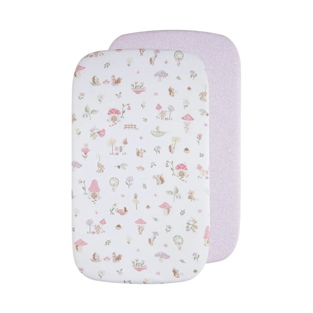 Living Textiles Cradle Fitted Sheet Whimsical Wonderland