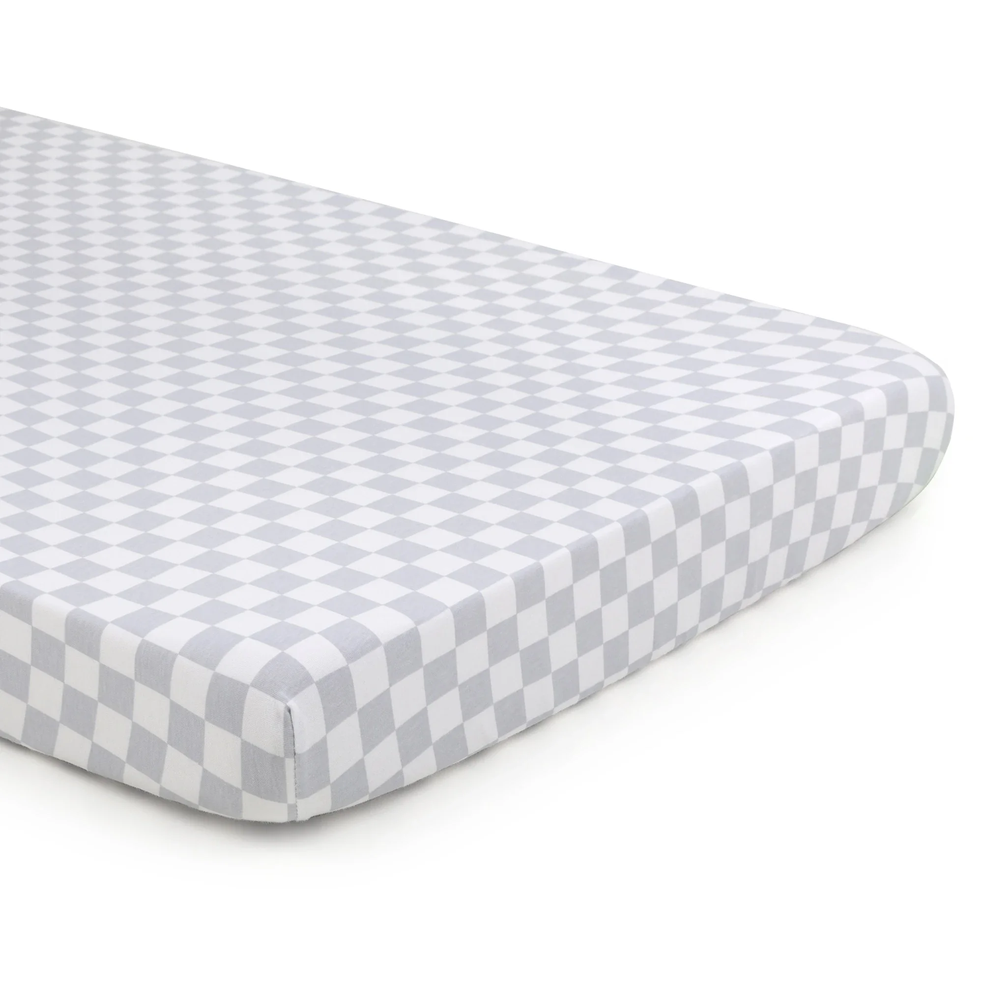 4Baby Fitted Sheet Portacot Check Blue