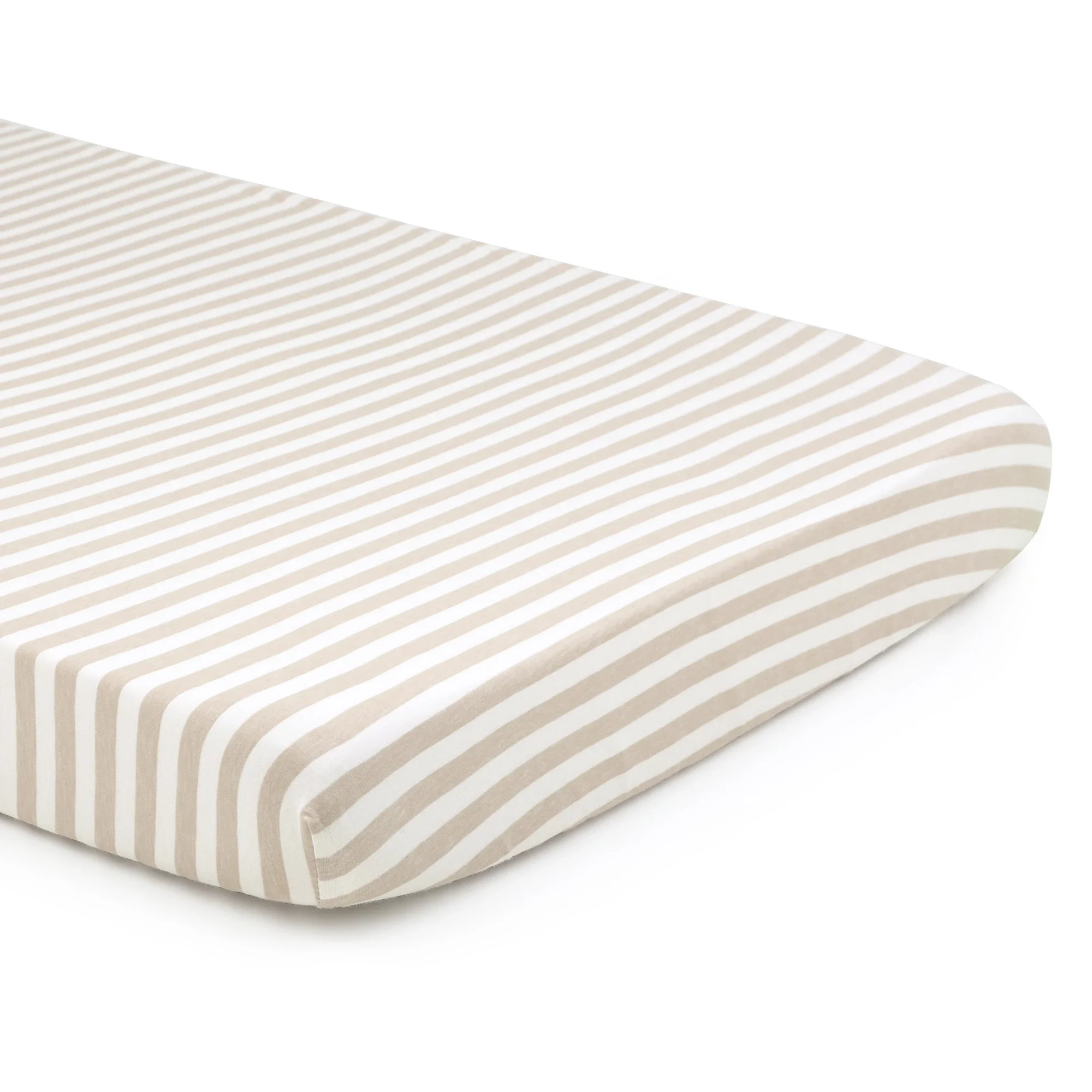 4Baby Fitted Sheet Portacot Stripes Natural