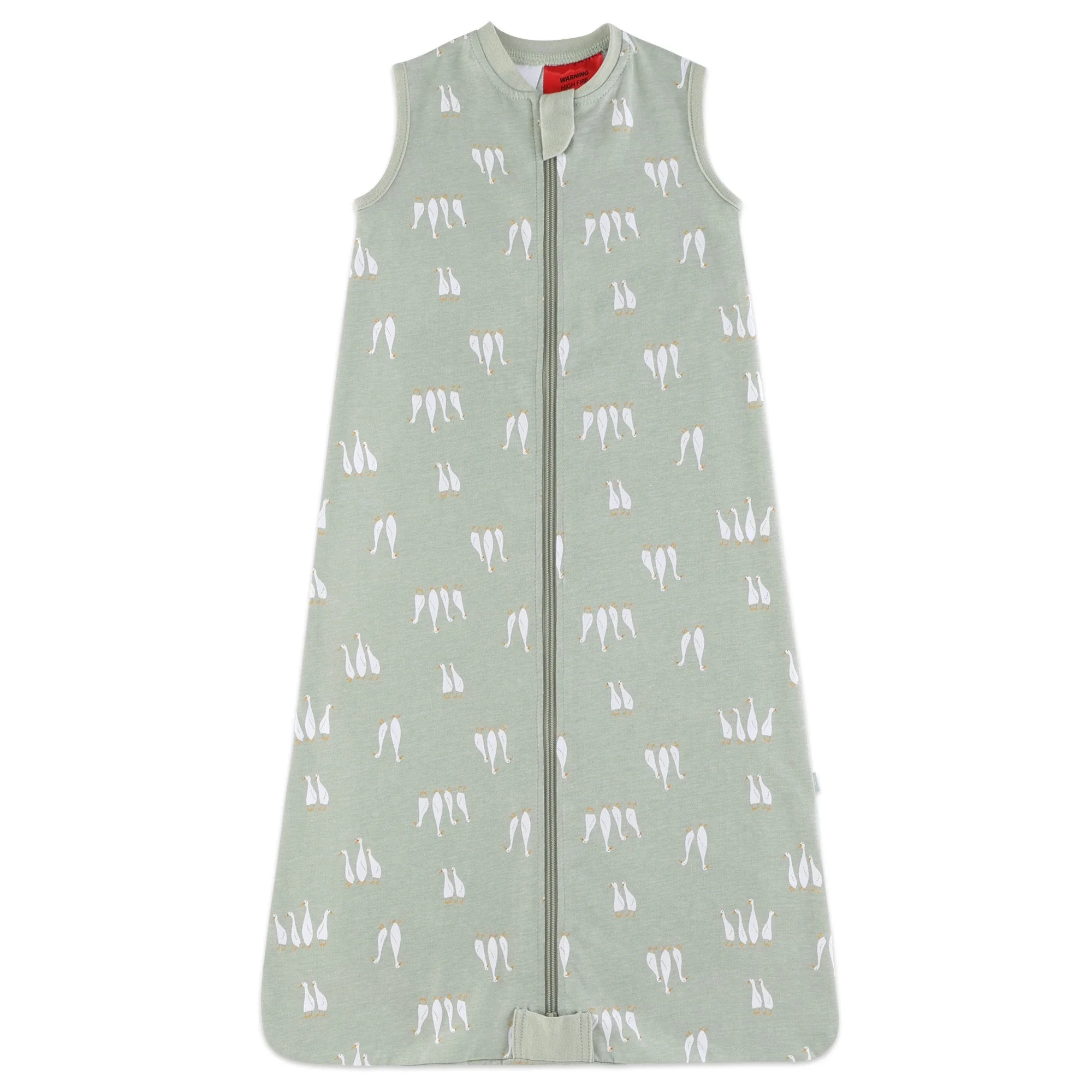 Bilbi Organic Sleeping Bag 0.2 Tog Sage Ducks Size 12-24 Months