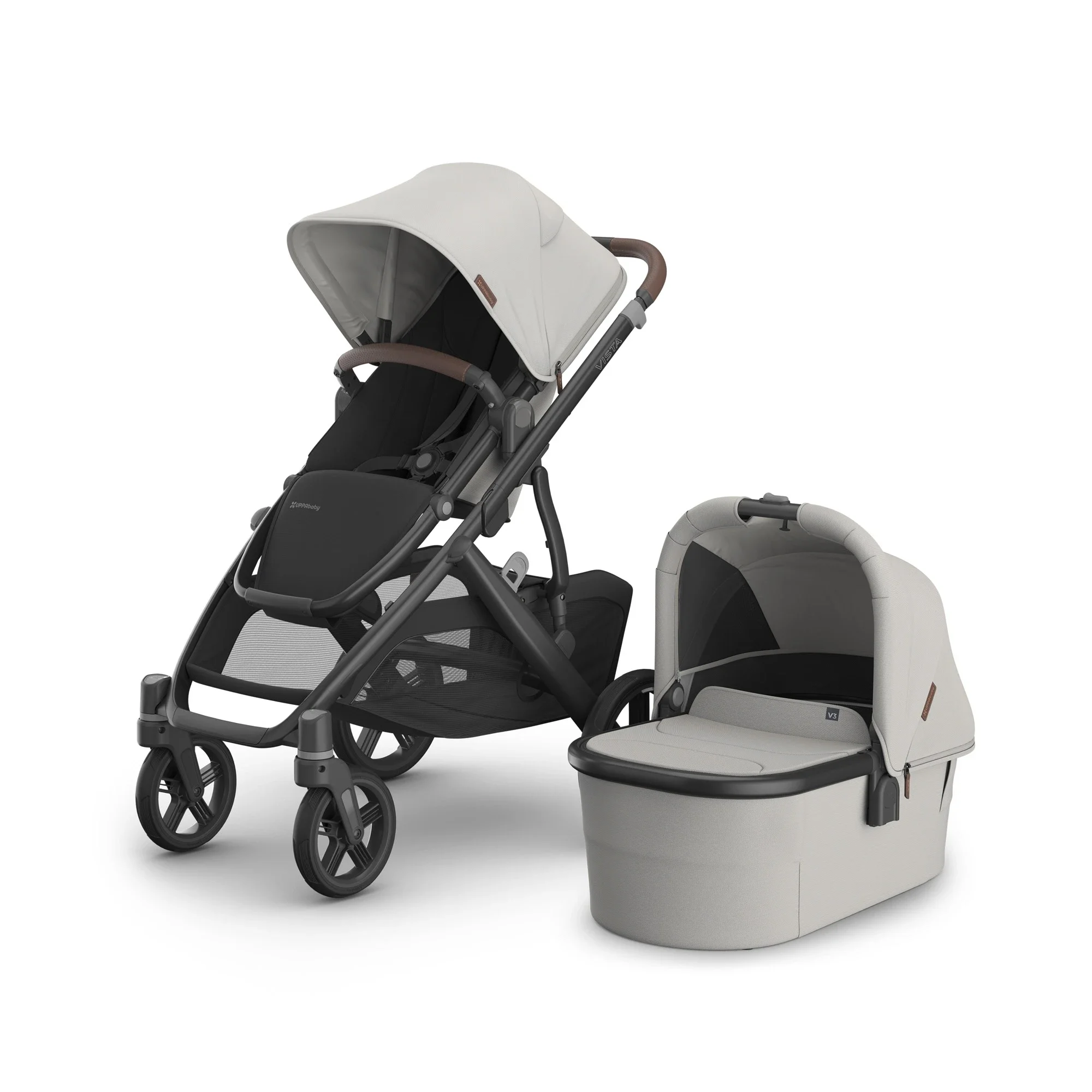 Uppababy Vista V3 With Bassinet Grey Jaquard Savannah
