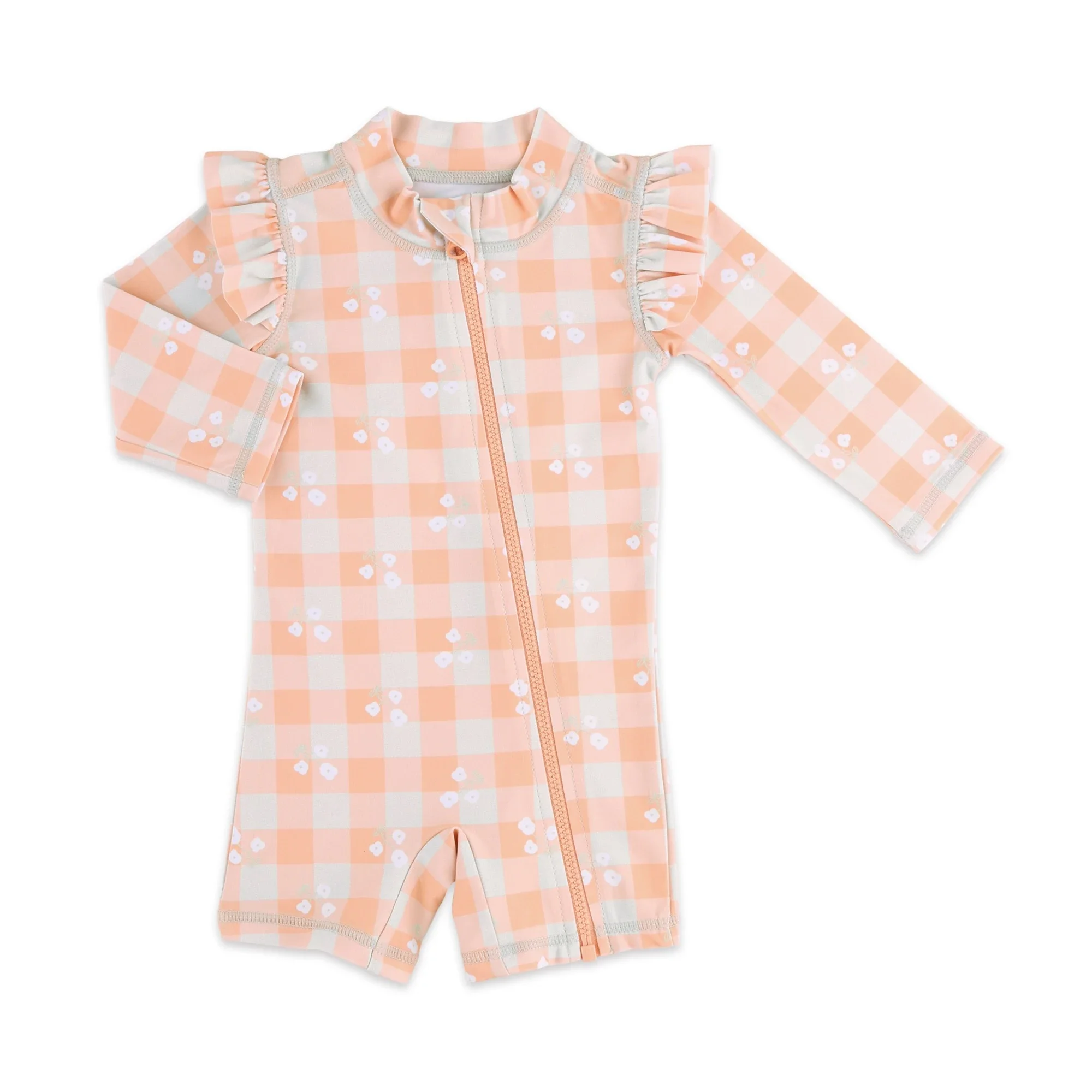 4baby Swim All In One Zip Floral Check Size 1