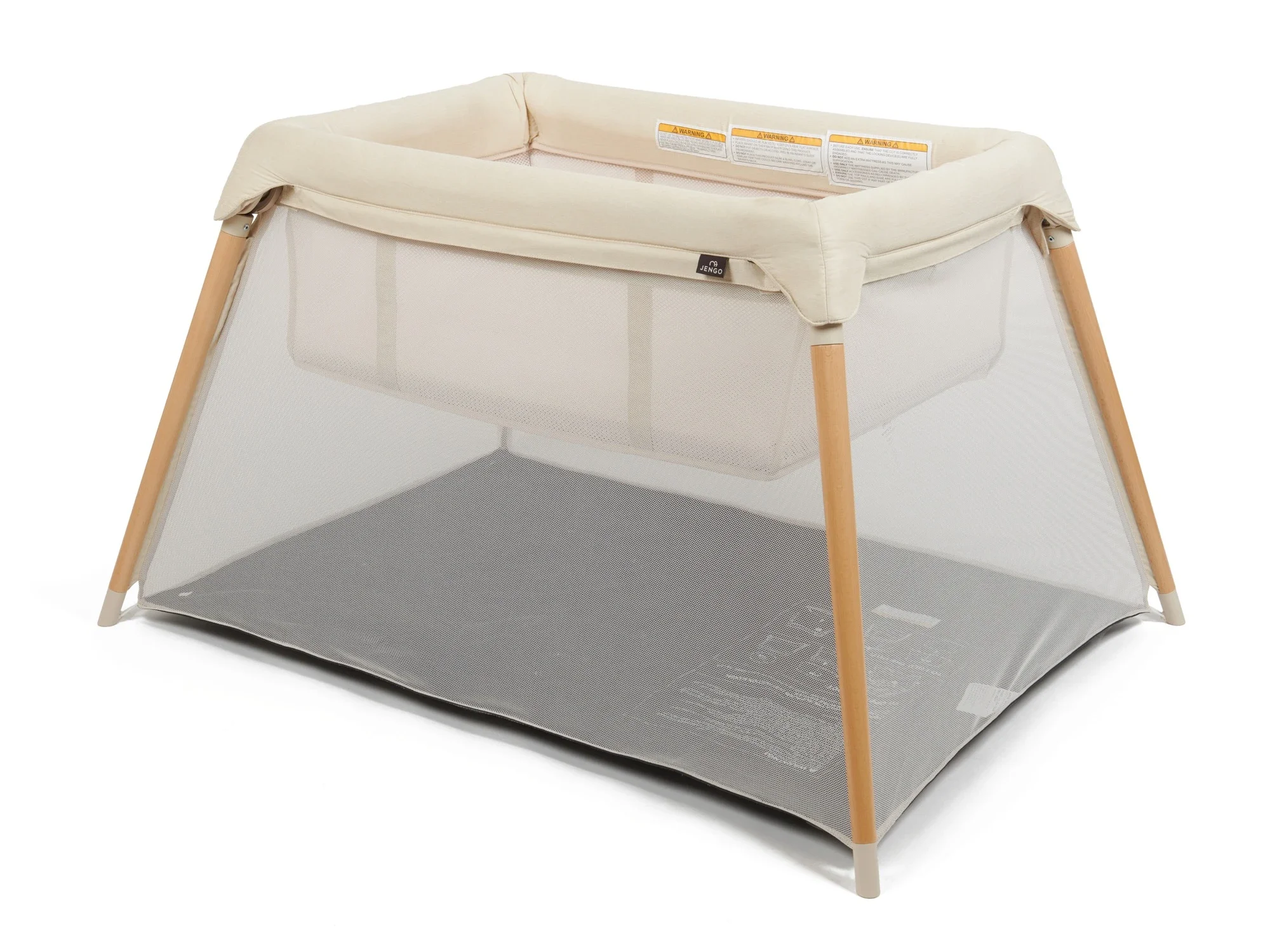 Jengo Travellite 2-In-1 Wooden Portacot Biscuit
