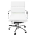 Eames Inspired Mid Back Soft Pad Management Desk / Office Chair | White