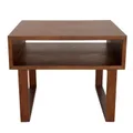 Olle Square Wood Bedside / Side Table | Walnut | 50cm