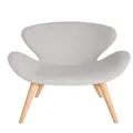 Replica Arne Jacobsen Swan Chair | Light Grey Fabric | Natural Legs