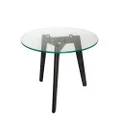 Stad Round Glass Side Table | Black