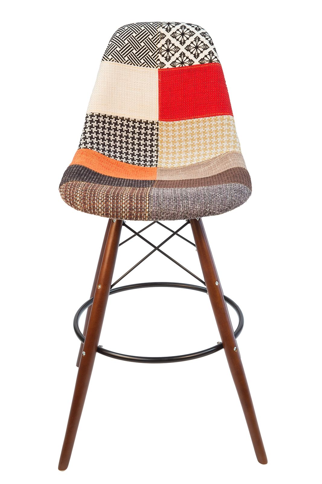 Replica Eames DSW Stool | Multicoloured V2 & Walnut