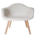 Replica Eames DAW Hal Inspired Chair | Textured Ivory & Natural