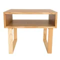 Olle Square Wood Bedside / Side Table | Natural | 50cm