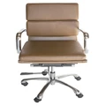 Eames Inspired Mid Back Soft Pad Management Desk / Office Chair | Brown