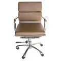 Eames Inspired Mid Back Soft Pad Management Desk / Office Chair | Brown