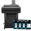 HP DesignJet T650 24-inch Large Format A1 Plotter Printer with Ink bundle