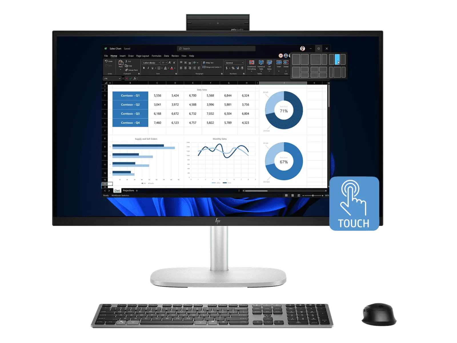 HP EliteStudio 8 All-in-One G1i 27 inch Desktop AI PC