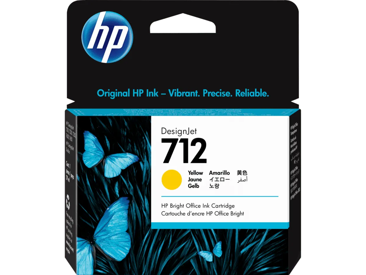 HP 712 29-ml Yellow DesignJet Ink Cartridge