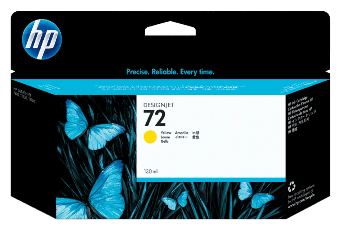 HP 72 130-ml Yellow DesignJet Ink Cartridge