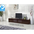 2.4m High Gloss Brown Grandora TV Cabinet