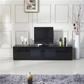 2.4m Black Grandora TV Cabinet