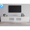 2.4m White Grandora TV Cabinet