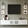 3.6m Glacia White Floating TV Cabinet