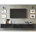 3.6m Majeston Black Floating TV Cabinet