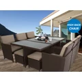 Brown Centra 12 Seater Wicker Outdoor Dining Furniture