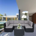 Black Majeston Modular Outdoor Furniture Lounge