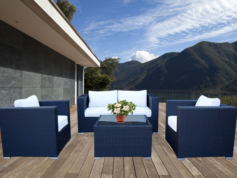Black Osiana 5 Piece Outdoor Furniture