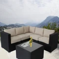 Black Ellana Outdoor Corner Lounge Suite