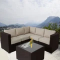 Brown Ellana Outdoor Corner Lounge Suite