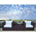 Brown Modena 3 Piece Outdoor Setting