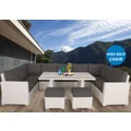 White Liberty Wicker Outdoor Lounge Dining Setting