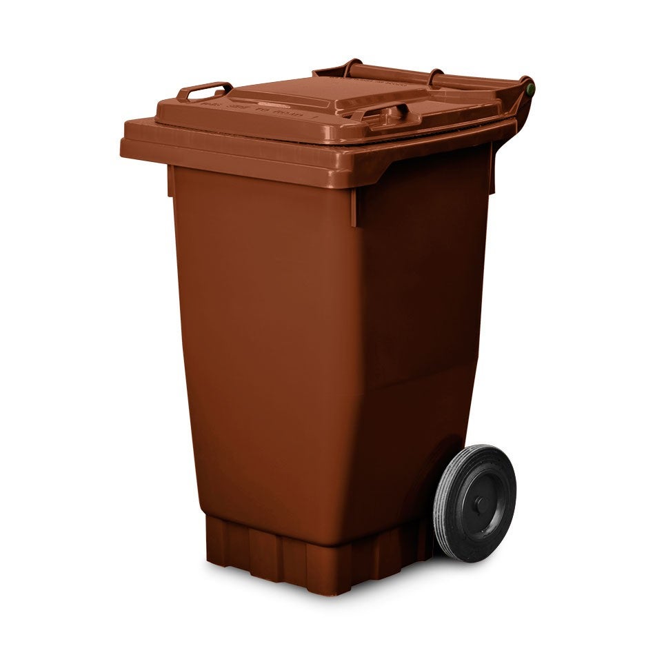 80 Litre Wheelie Bin - New - Brown
