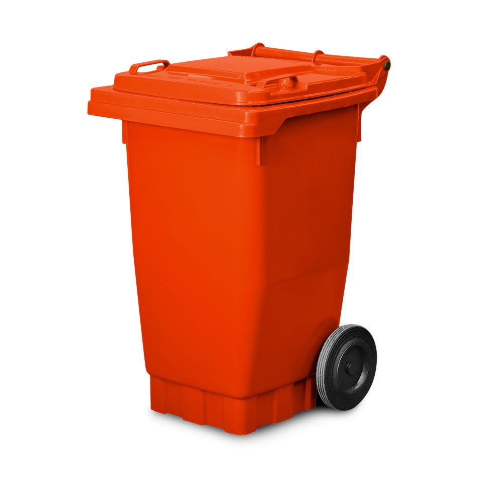 80 Litre Wheelie Bin - New - Orange