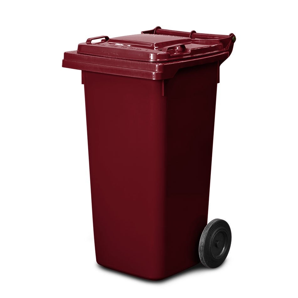 120 Litre Wheelie Bin - New - Burgundy