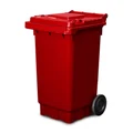 140 Litre Wheelie Bin - New - Red