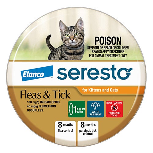 Seresto Flea Collar For Kittens & Cats Orange 2 Piece