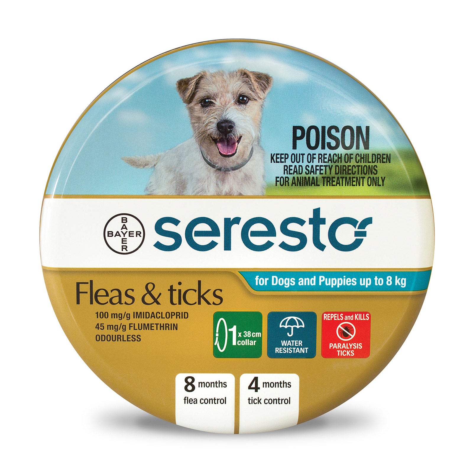 Seresto Flea And Tick Collar For Dogs Under 8 Kg Blue 2 Piece