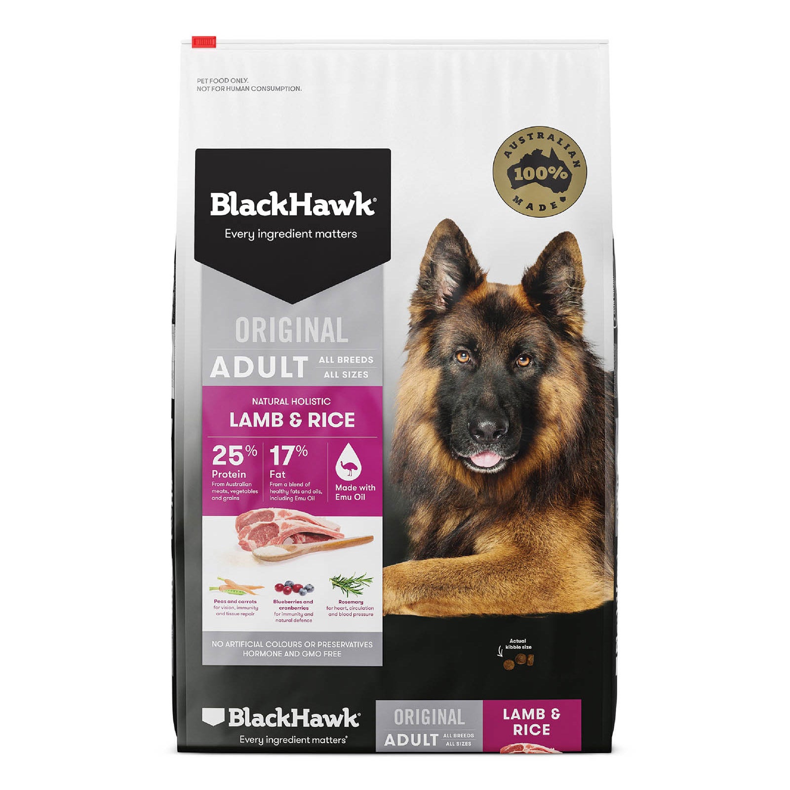 Black Hawk Original Adult Lamb & Rice Dry Dog Food 20 Kg